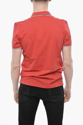 ESSENTIALS Solid Cotton Piqué Polo T-SMITH-Din