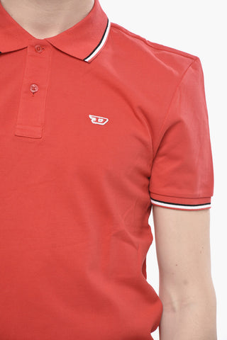 ESSENTIALS Solid Cotton Piqué Polo T-SMITH-Din