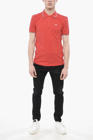 ESSENTIALS Solid Cotton Piqué Polo T-SMITH-Din