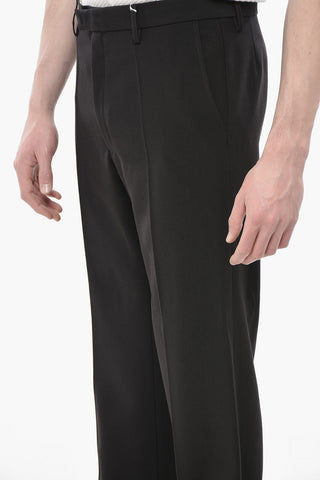MM10 Virgin Wool-Blend Pants With Straight Hem