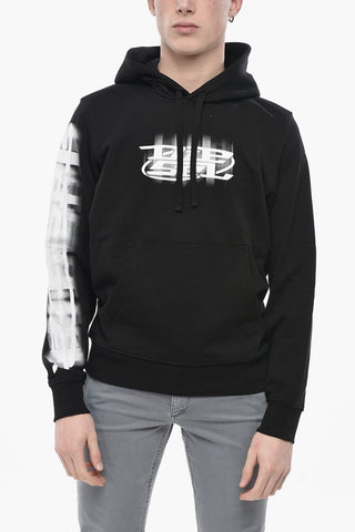 Brushed Cotton Hoodie S-GINN with Flocked Logo