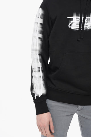 Brushed Cotton Hoodie S-GINN with Flocked Logo