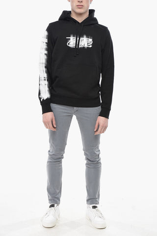 Brushed Cotton Hoodie S-GINN with Flocked Logo