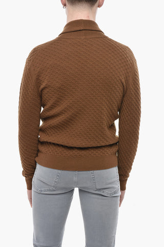 Cardigan in Lana Vergine con Scollo a V