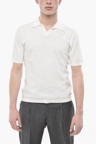 Maglia a Tinta Unita con Collo a Polo