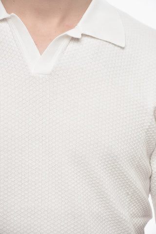 Maglia a Tinta Unita con Collo a Polo