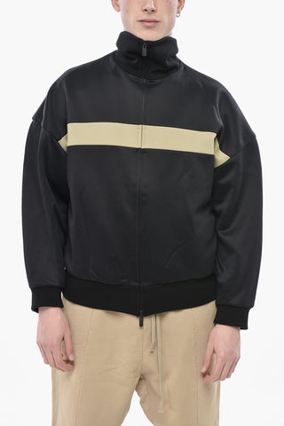 Sweatshirt Aus Nylonmix Mit Kontrastband