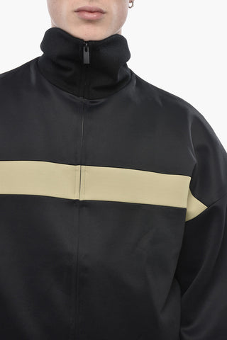 Sweatshirt Aus Nylonmix Mit Kontrastband