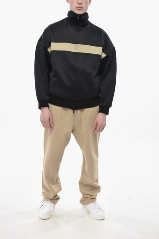 Sweatshirt Aus Nylonmix Mit Kontrastband