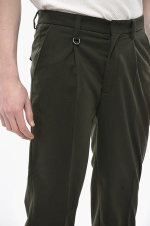 DUOMO Pantaloni 4 Tasche in Panno con Chiusura a Scomparsa