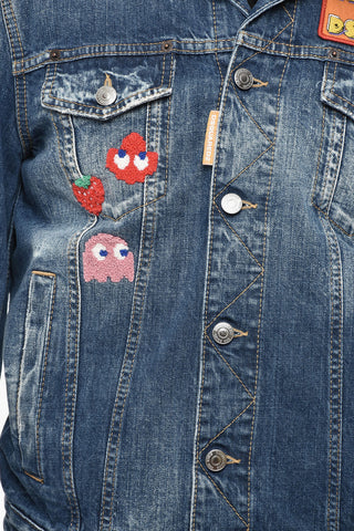 PAC-MAN Denimjacke DAN mit Stickereien