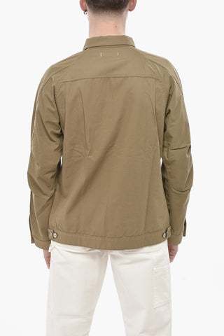 Overshirt in Twill di Cotone con Bottoni Logati