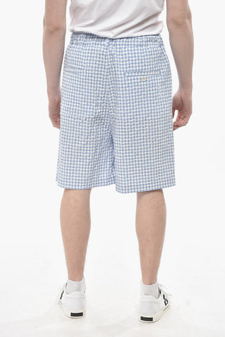 Shorts aus Seersucker-Baumwolle mit Gingham-Muster