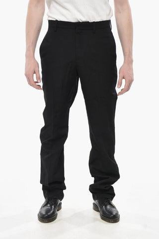 Virgin Wool Straight-Leg Trousers