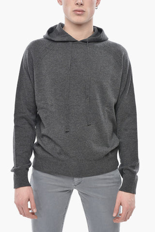 Pullover mit Kapuze aus Schurwolle