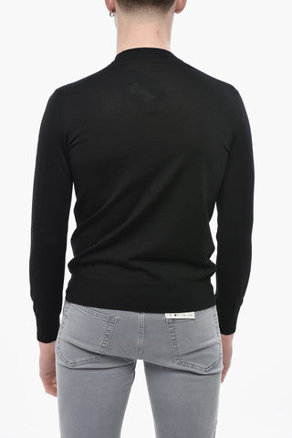 Solid Virgin Wool Crewneck Sweater