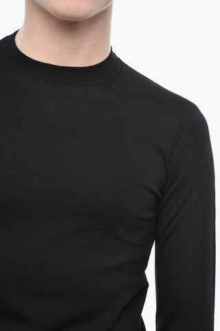 Solid Virgin Wool Crewneck Sweater