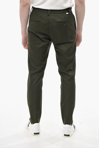 BRERA Cotton-Blend Trousers With Elastic Waist And Drawstring