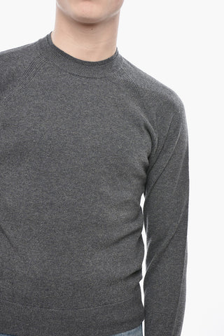 순모 단색 라운드넥 니트