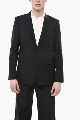 Two-Button Virgin Wool Jacket With Single Vent And Classic Lapel