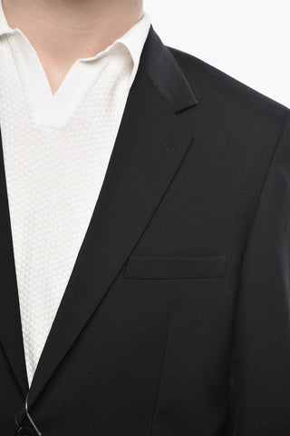 Two-Button Virgin Wool Jacket With Single Vent And Classic Lapel