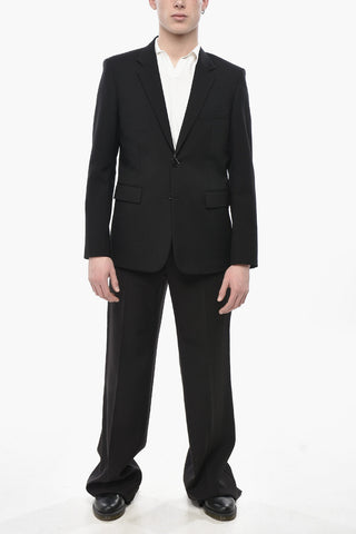 Two-Button Virgin Wool Jacket With Single Vent And Classic Lapel