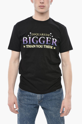 T-Shirt mit Rundhalsausschnitt aus Baumwolle mit Aufdruck