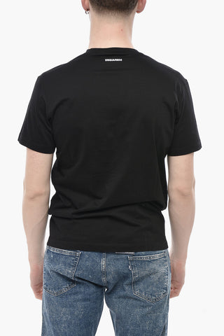 T-Shirt mit Rundhalsausschnitt aus Baumwolle mit Aufdruck