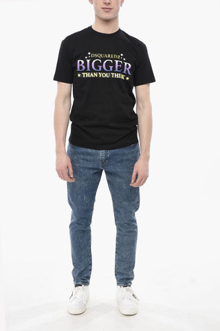 T-Shirt mit Rundhalsausschnitt aus Baumwolle mit Aufdruck