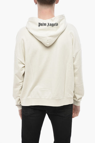 Felpa Hoodie in Cotone Garzato CLASSIC LOGO con Tasca Frontale