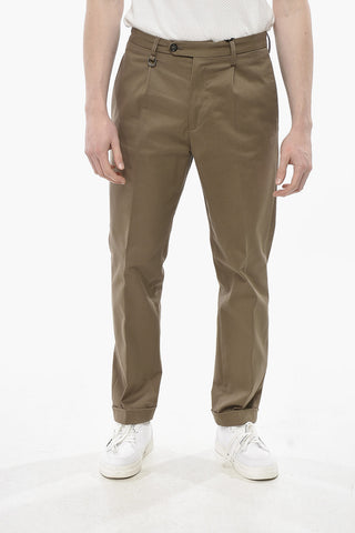Pantaloni Chino in Cotone Stretch ad 1 Pince