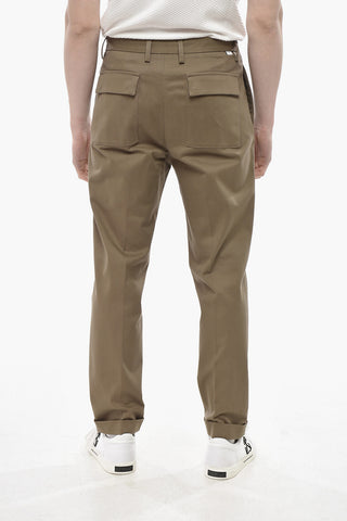 Pantaloni Chino in Cotone Stretch ad 1 Pince
