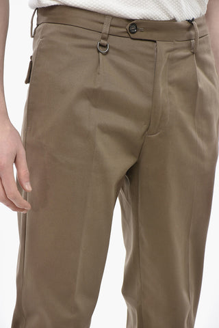 Pantaloni Chino in Cotone Stretch ad 1 Pince