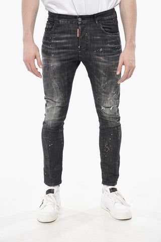 Stretch Denim Jeans TIDY BIKER, Vintage Effect 15cm