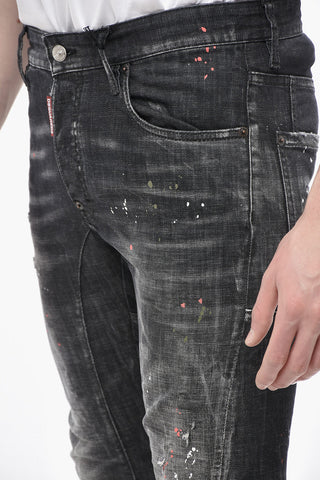 Stretch Denim Jeans TIDY BIKER, Vintage Effect 15cm