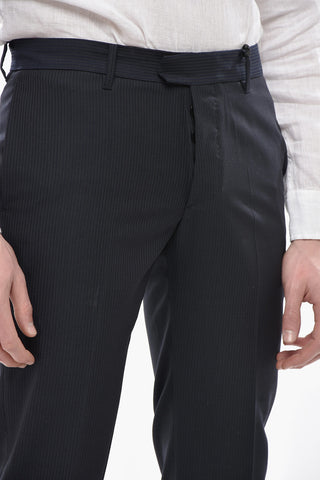 Wollmischhose im Straight Fit HOWLING mit Streifen