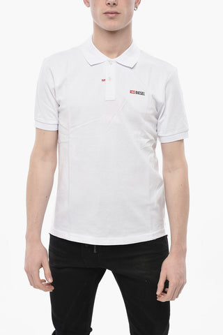 Baumwoll-Piqué 2-Knopf-Polo T-SMITH-DIV