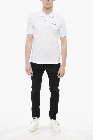 Baumwoll-Piqué 2-Knopf-Polo T-SMITH-DIV