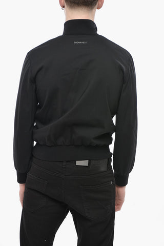 Stretch Virgin Wool Full-Zip Bomber