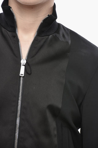 Stretch Virgin Wool Full-Zip Bomber