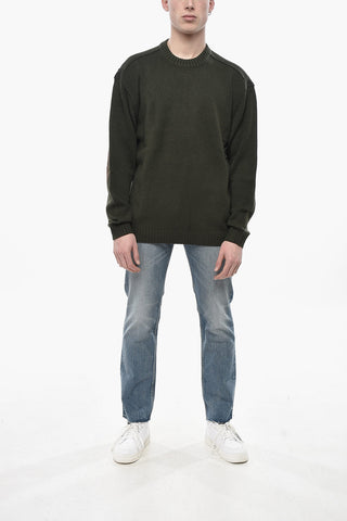 Pullover Aus Wollmischung Mit Rippenbündchen