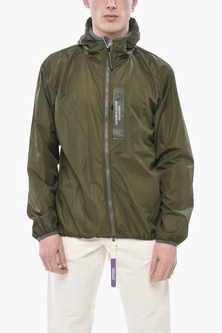 Nylon Windbreaker With Hood