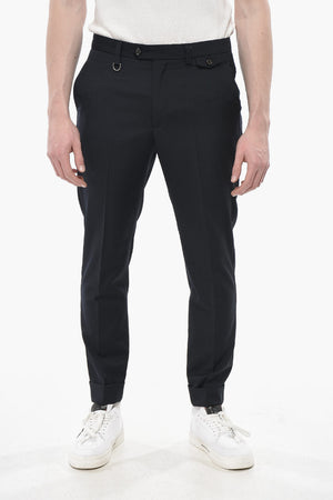 MOSCOVA Wool-Blend Trousers with Turn-Ups