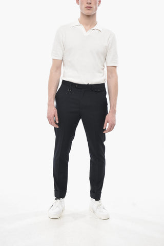 MOSCOVA Wool-Blend Trousers with Turn-Ups