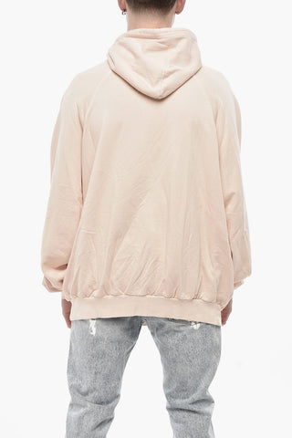 Brushed Cotton Hoodie with Embroidered Logo