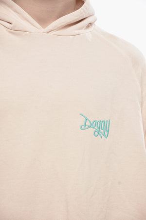 Kapuzensweatshirt aus gebürsteter Baumwolle mit besticktem Logo