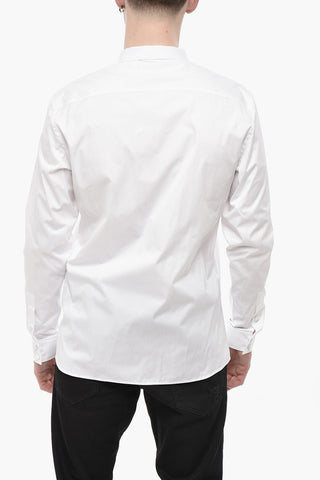 코튼 포플린 셔츠 새틴 단추