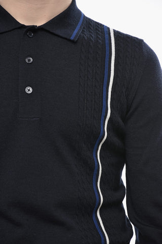 Virgin Wool Polo-Collar Sweater
