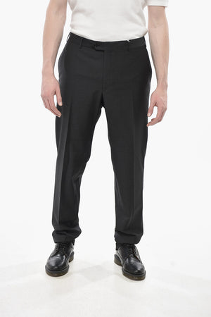 Virgin Wool Straight-Leg Pants