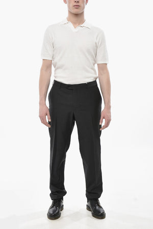 Virgin Wool Straight-Leg Pants